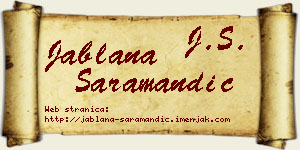 Jablana Saramandić vizit kartica